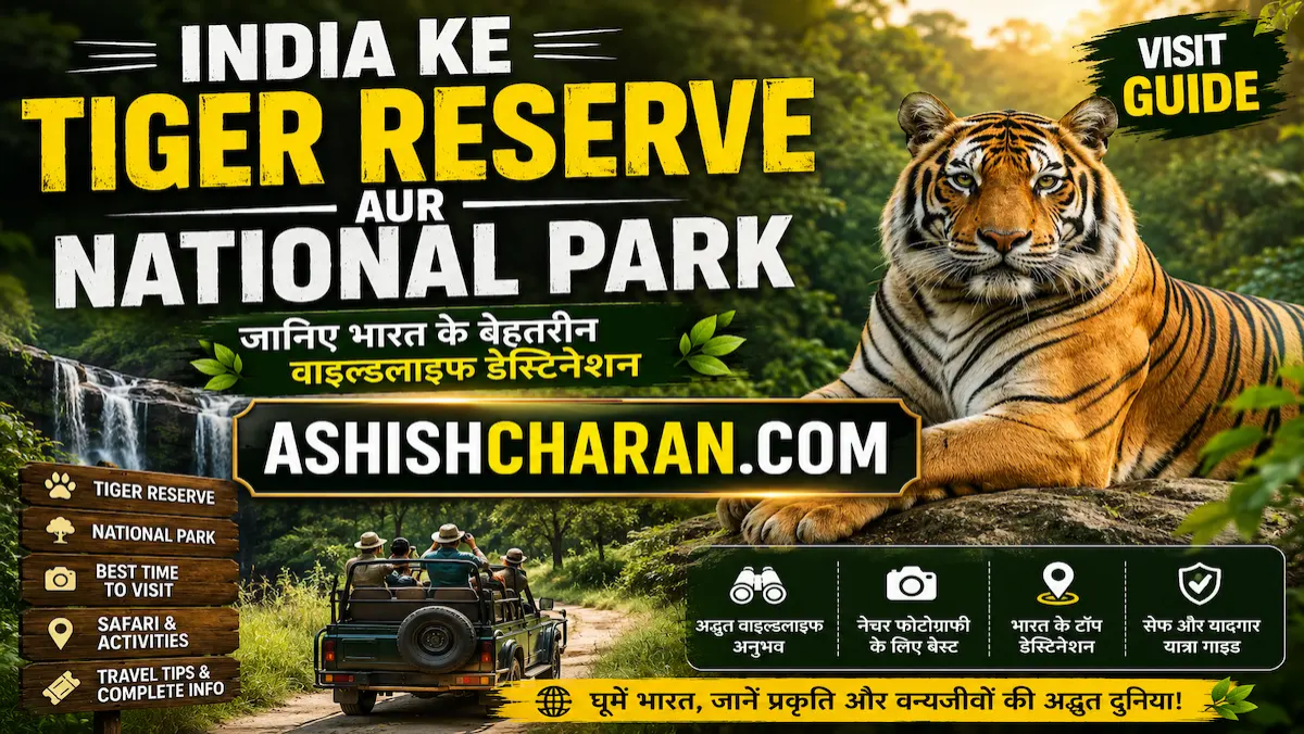 India ke Tiger Reserve aur National Park Visit Guide – जानिए भारत के बेहतरीन वाइल्डलाइफ डेस्टिनेशन