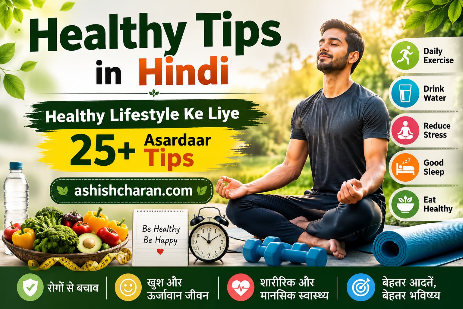 Healthy Tips in Hindi: Healthy Lifestyle Ke Liye 25+ Asardaar Tips